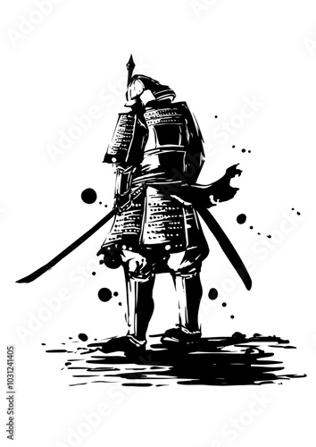 武士の背中