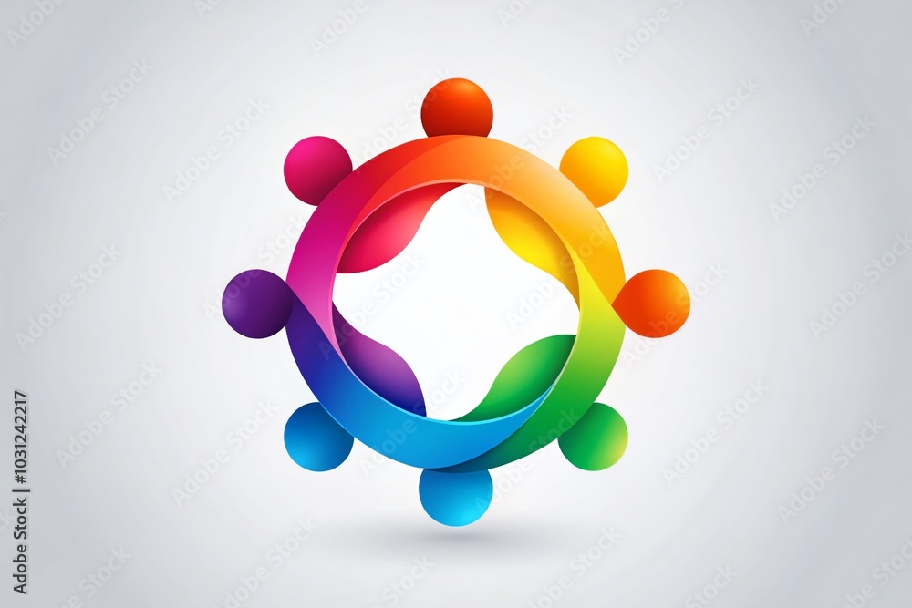 Abstract Teamwork Logo Design for Business Partnership and Friendship Symbol, Graphic Icon for Collaboration Abstract Teamwork Logo Design for Business Partnership and Friendship Symbol, Graphic Icon for Collaboration