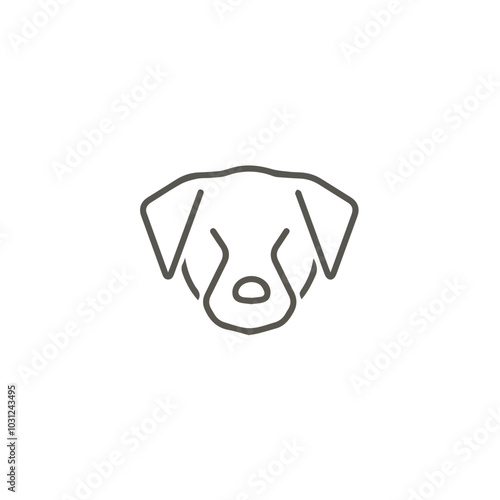 Dog icon symbol vector image illustration 