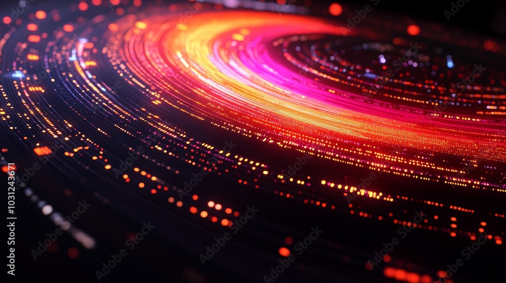 Abstract Red and Orange Lights Circular Pattern Design Abstract Red and Orange Lights Circular Pattern Design