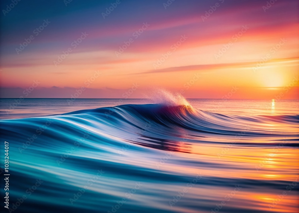 Obraz premium Abstract Waves in Gradient Colors for Minimalist Background Design