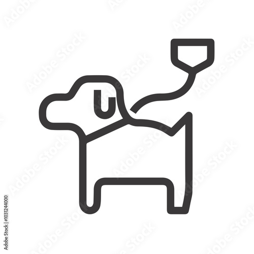 Dog icon symbol vector image illustration 