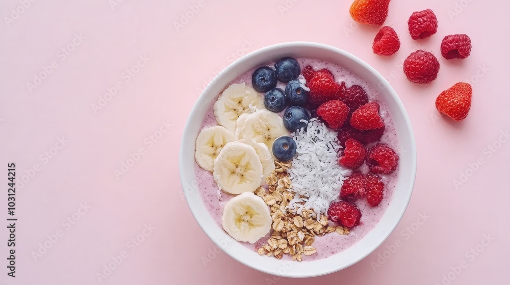 Healthy Breakfast Bowl with Fresh Fruits and Oats Healthy Breakfast Bowl with Fresh Fruits and Oats