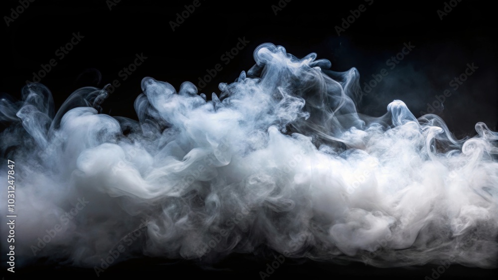 Isolated fog or smoke movement on black background , mist, haze, atmospheric, darkness, mysterious, ethereal, abstract Isolated fog or smoke movement on black background , mist, haze, atmospheric, darkness, mysterious, ethereal, abstract