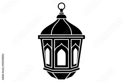 design islamic eid lanterns silhouette