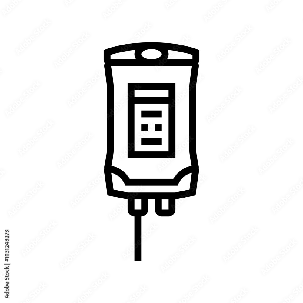 iv drip cancer treatment line icon vector. iv drip cancer treatment sign. isolated contour symbol black illustration iv drip cancer treatment line icon vector. iv drip cancer treatment sign. isolated contour symbol black illustration