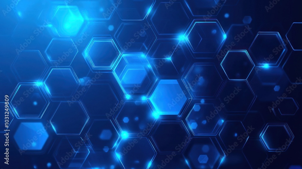 Abstract Hexagon Blue Background Abstract Hexagon Blue Background