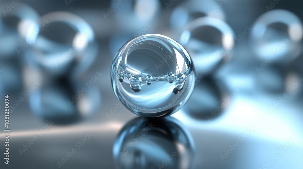 Ethereal Liquid Metal with Floating Orbs and Glowing Reflections 1 Ethereal Liquid Metal with Floating Orbs and Glowing Reflections 1