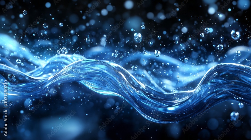 Abstract Fluid Art Glowing Bubbles and Dynamic Streams Abstract Fluid Art Glowing Bubbles and Dynamic Streams