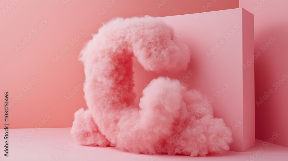Fluffy Letter Sculpture A Surreal Modern Art Installation Fluffy Letter Sculpture A Surreal Modern Art Installation