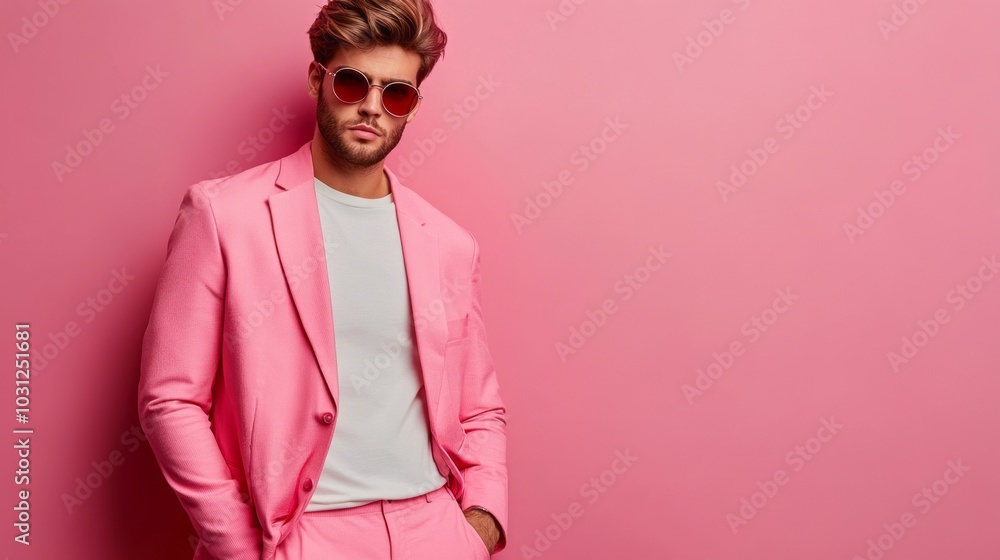 Pink Power Stylish Man Rocks Bold Color Pink Power Stylish Man Rocks Bold Color