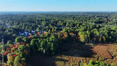 Gorgeous New England Aerial Flyover of Billerica, Massachusetts