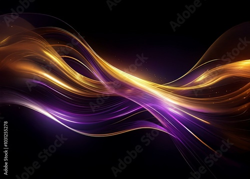 Abstract background with glowing, colorful lines that curve and flow against a dark backdrop.