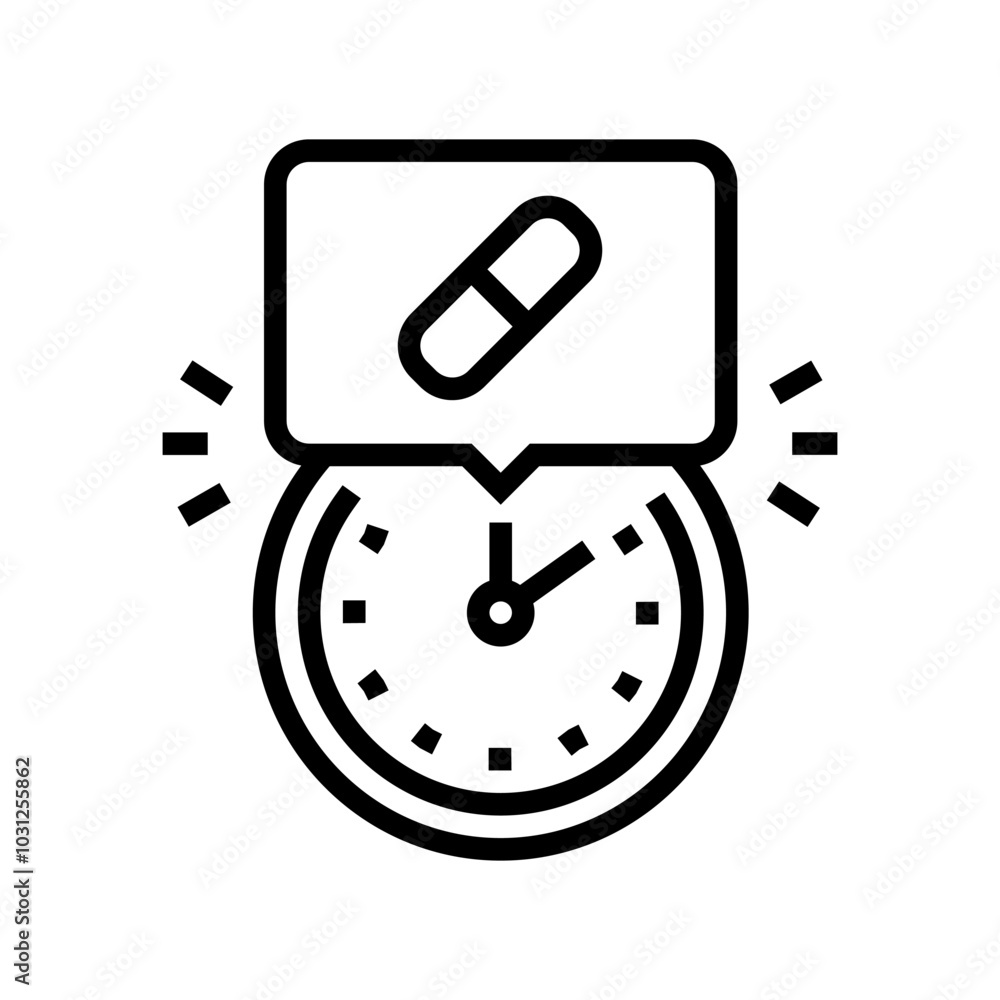 medication schedule cancer treatment line icon vector. medication schedule cancer treatment sign. isolated contour symbol black illustration medication schedule cancer treatment line icon vector. medication schedule cancer treatment sign. isolated contour symbol black illustration