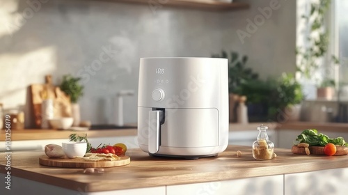 Modern Air Fryer in Bright Kitchen Setting