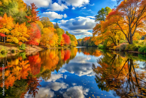 autumn in the park. autumn, lake, water, landscape, river, nature, fall, forest, tree, sky, trees, reflection, blue, park, pond, green, yellow, wood, foliage, season, outdoors, leaf, color, leaves, co