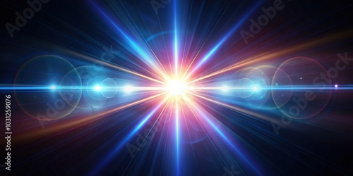 Bright and dynamic 85mm lens flares and light pulses for film and movie transitions and titles, light leak, cine lens