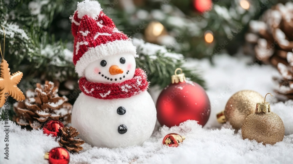 Charming Snowman in Winter Wonderland Charming Snowman in Winter Wonderland