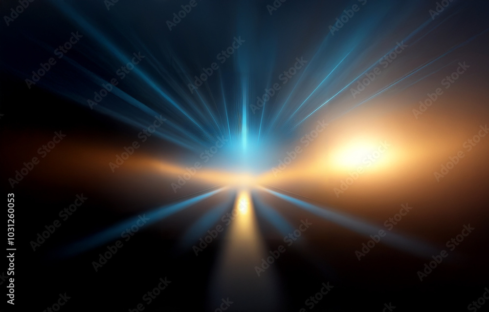 Abstract light streaks converge to form a radiant glow at the center of the image. Abstract light streaks converge to form a radiant glow at the center of the image.