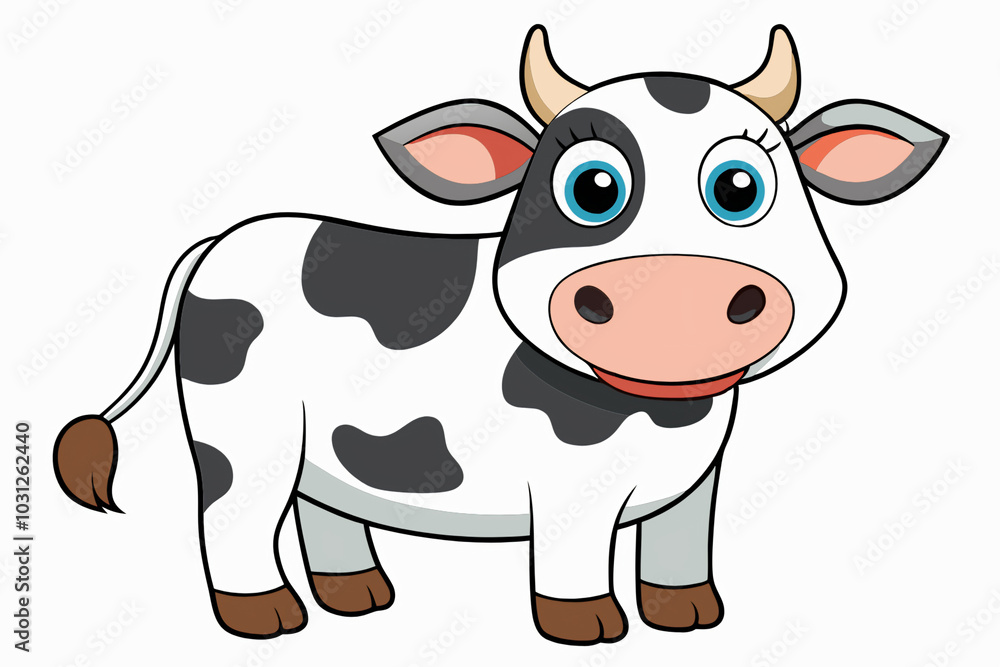 funny cow cartoon. cow, animal, cartoon, farm, vector, illustration, milk, cattle, mammal, bull, cute, agriculture, white, nature, dairy, isolated, livestock, calf, domestic, black, goat, udder, fun, 