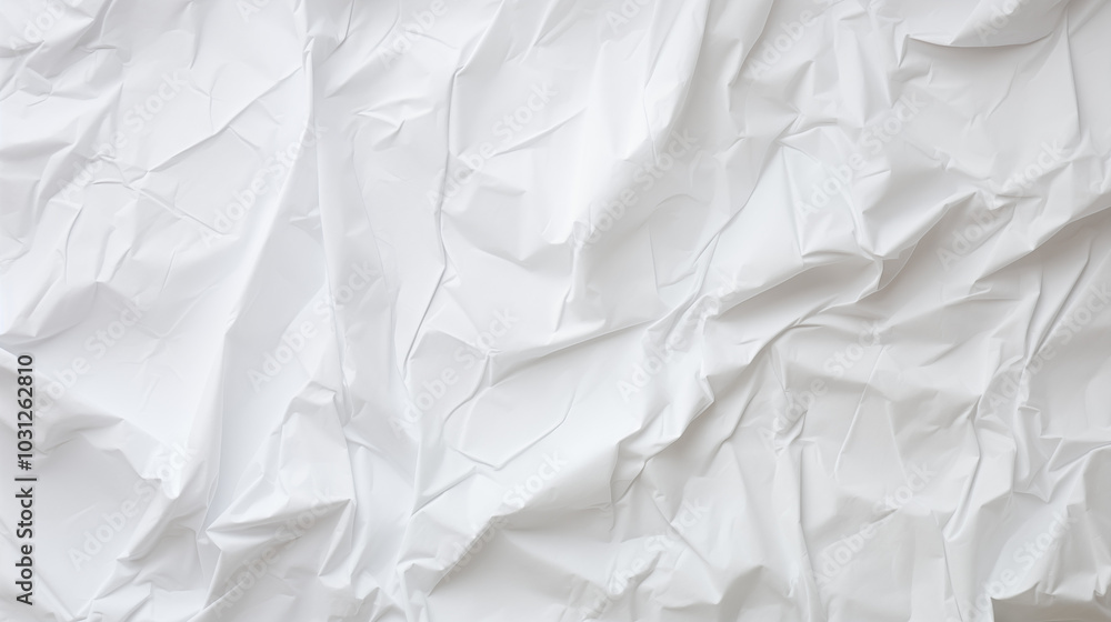 Obraz premium Crumpled White Paper Texture: A Subtle Background
