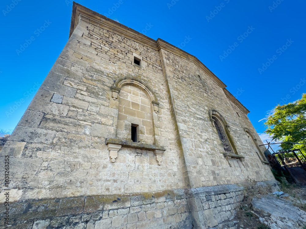 Ancient 18th-century Albanian church in Madrasa village, Azerbaijan as seen in Aug 2024. Ancient 18th-century Albanian church in Madrasa village, Azerbaijan as seen in Aug 2024.
