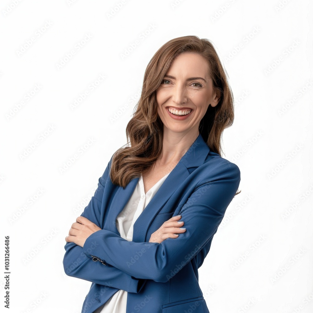 portrait of a business woman on white background portrait of a business woman on white background