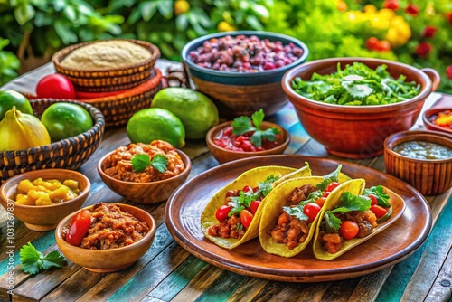 Authentic Mexican Tacos with Pulled Pork and Fresh Ingredients - A Culinary Delight