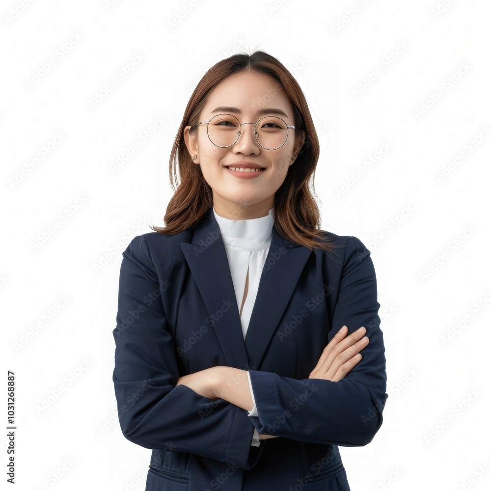 portrait of a business woman on white background portrait of a business woman on white background
