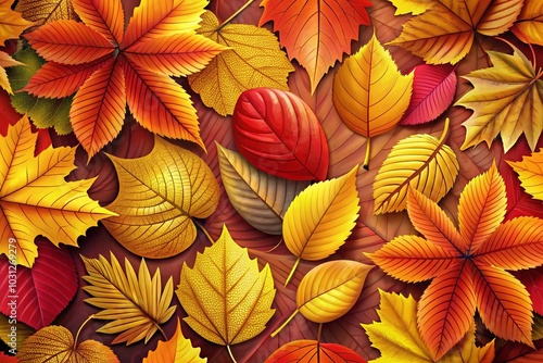 Autumn Leaves Vector Illustration for Seasonal and Nature Projects