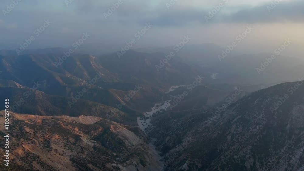 Aerial View of Mountains near Castaic, Los Angeles County, California Aerial View of Mountains near Castaic, Los Angeles County, California