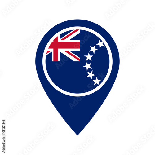 Cook Islands flag location icon Free Download Cook Islands flag location icon - GFXLoad