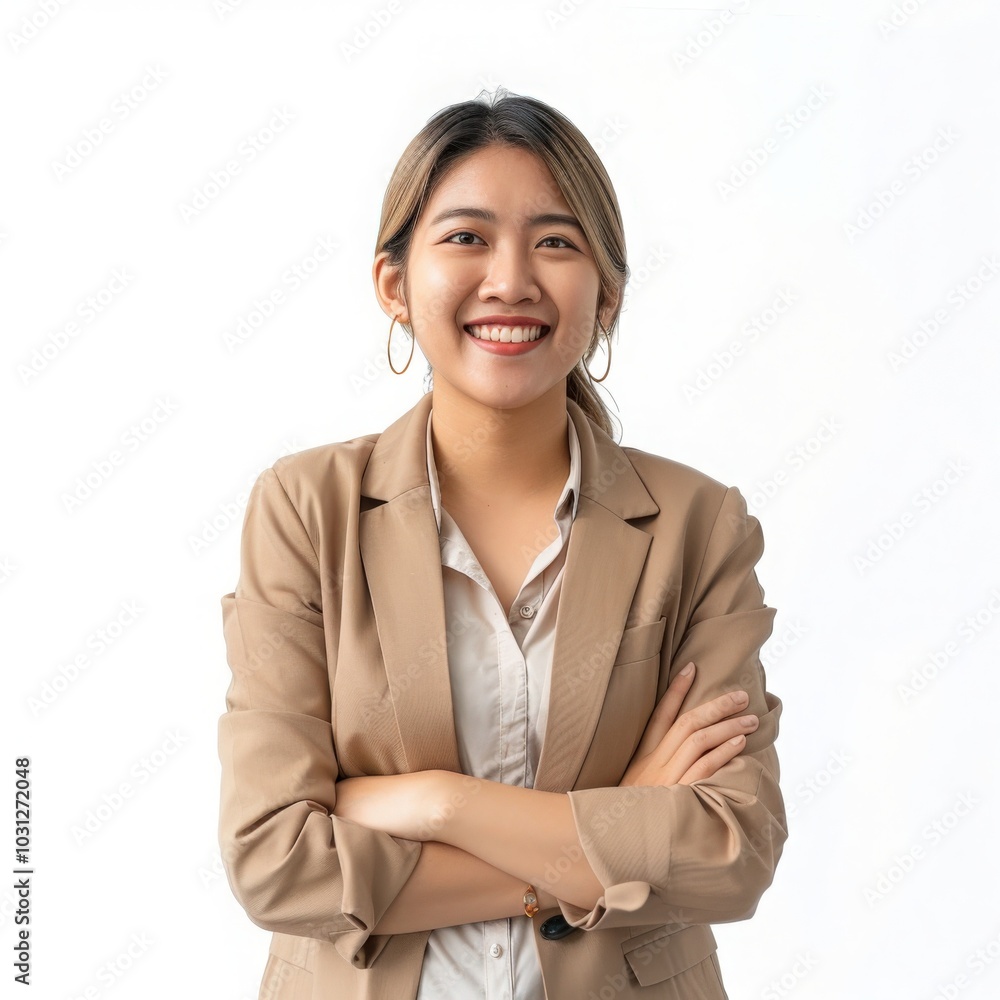 portrait of a business woman on white background portrait of a business woman on white background