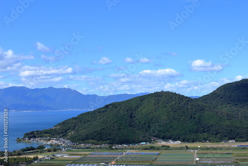 長命寺山と麓の風景