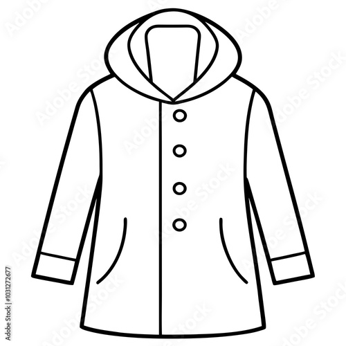 raincoat line art
vector illustration 
