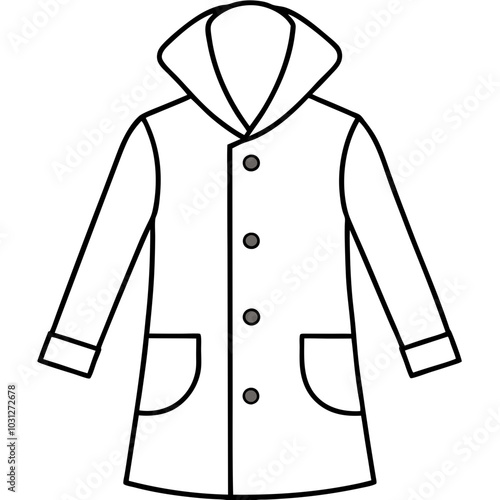 raincoat line art
vector illustration 