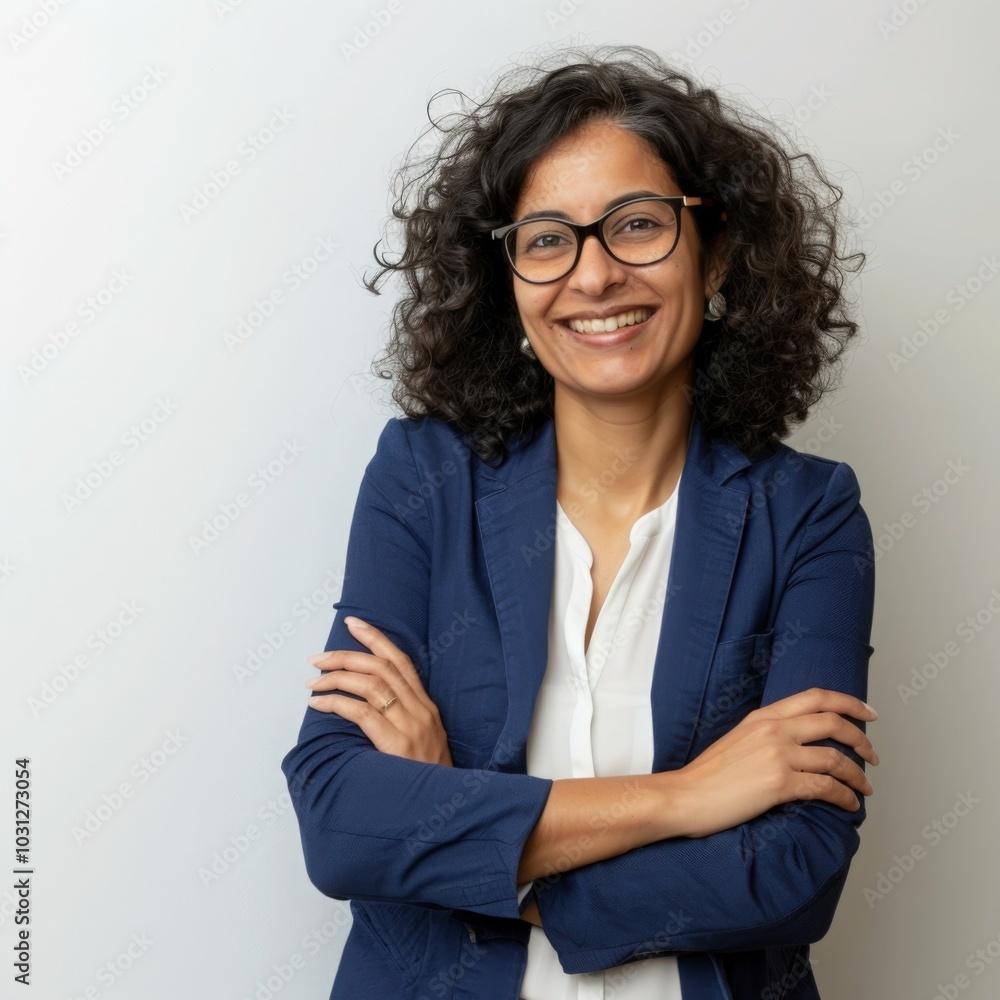 portrait of a business woman on white background portrait of a business woman on white background