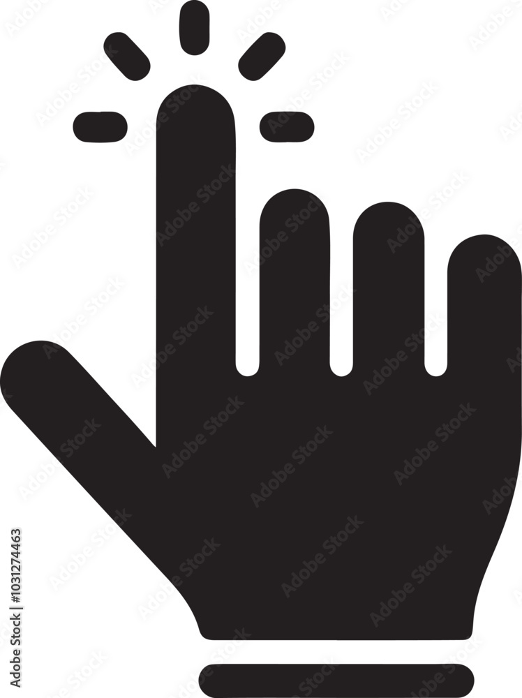 Obraz premium hand print icon on white