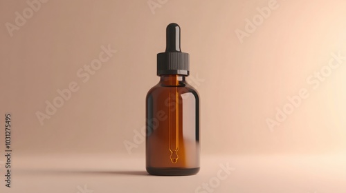 Wallpaper Mural Minimalistic amber dropper bottle on a neutral background. Torontodigital.ca