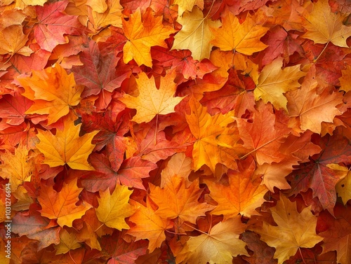 Autumn, fall leaves background. - ai