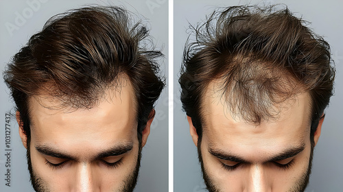 Comparison of a man's hairs...