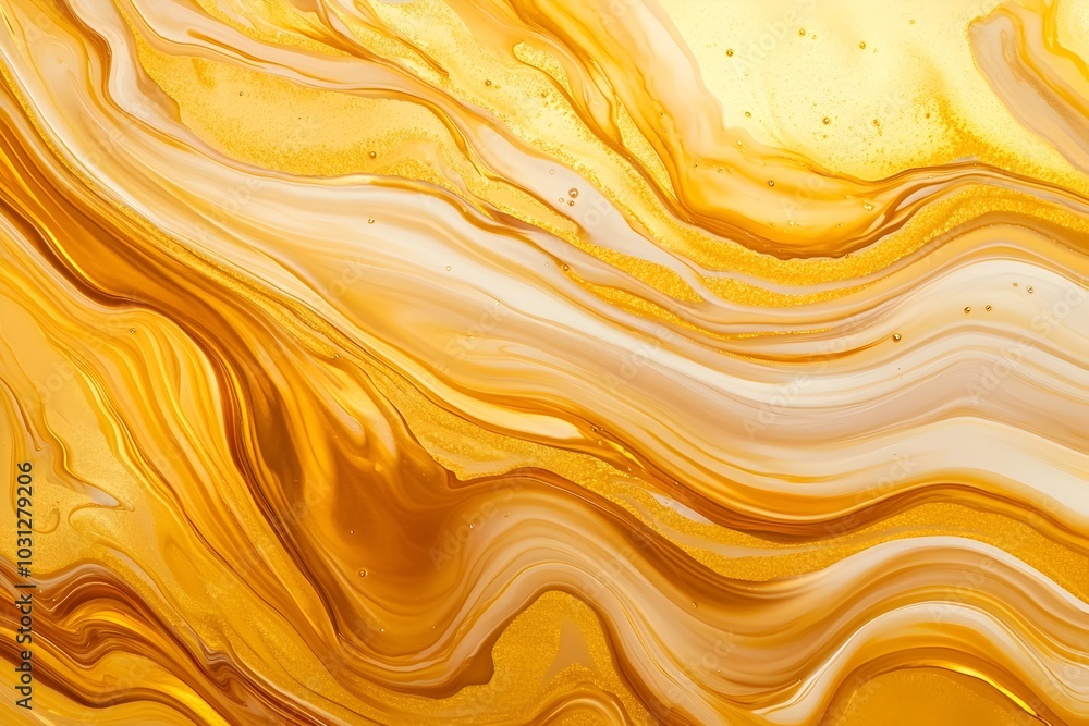 Mesmerizing Abstract Fluid Wave with Vibrant Yellow and Orange Tones Mesmerizing Abstract Fluid Wave with Vibrant Yellow and Orange Tones