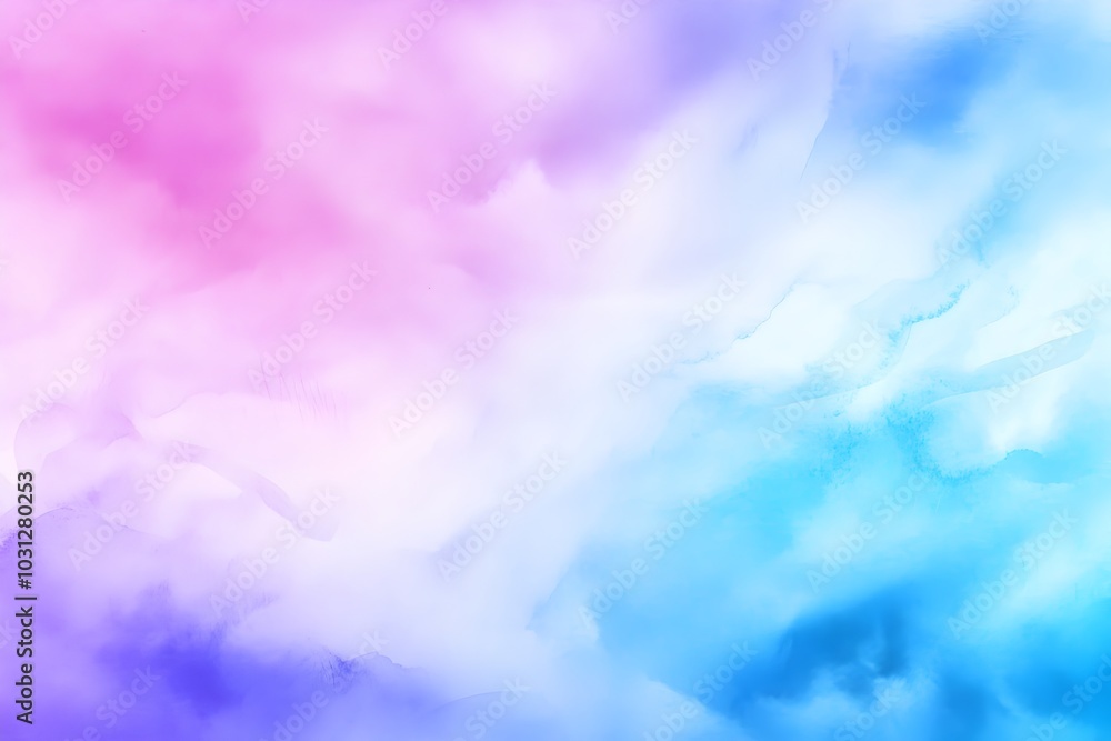 Fototapeta premium Soft and Dreamy Pastel Colored Abstract Gradient Textured Background with Wispy Cloud Like Shapes
