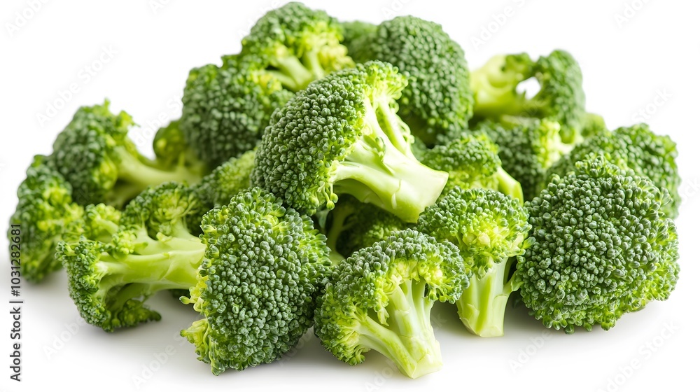 Fresh broccoli on white background. Fresh broccoli on white background.