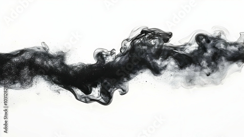 Abstract black smoke swirli...