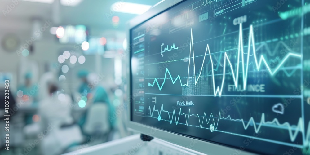 Close-up of a digital screen showing a line graph with both upward, downward trends. medical research,diagnosis, treatment, cure,hope, optimism, challenge, struggle,cancer research,setbacks Close-up of a digital screen showing a line graph with both upward, downward trends. medical research,diagnosis, treatment, cure,hope, optimism, challenge, struggle,cancer research,setbacks