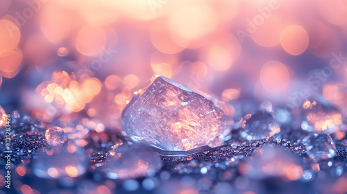Close-up of sparkling ice c...
