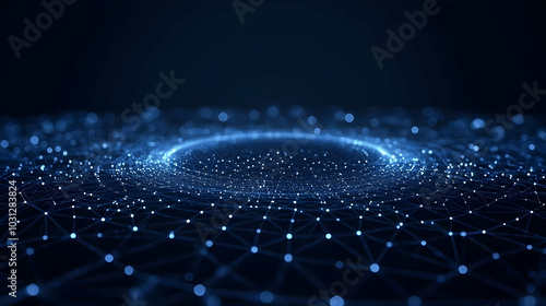 Abstract digital network vi...