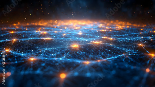 Abstract digital network wi...
