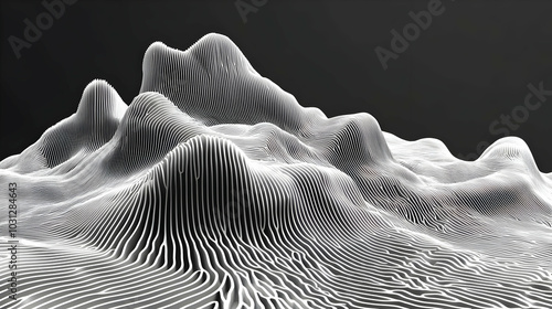 Abstract 3D landscape with ...